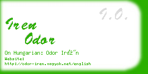 iren odor business card